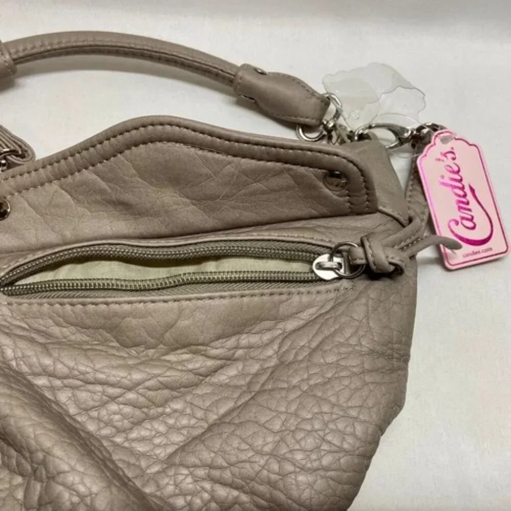 Candies Hand Bag‎ Shoulderbag Purse Grey Leather Khol's NWT
